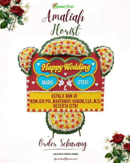 Papan Bunga Pernikahan Linduk